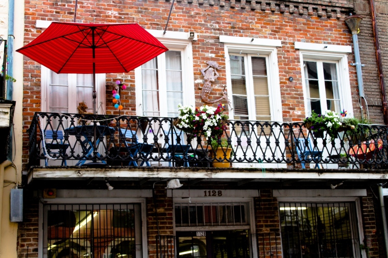 A Balcony in New Orleans's French Quarter